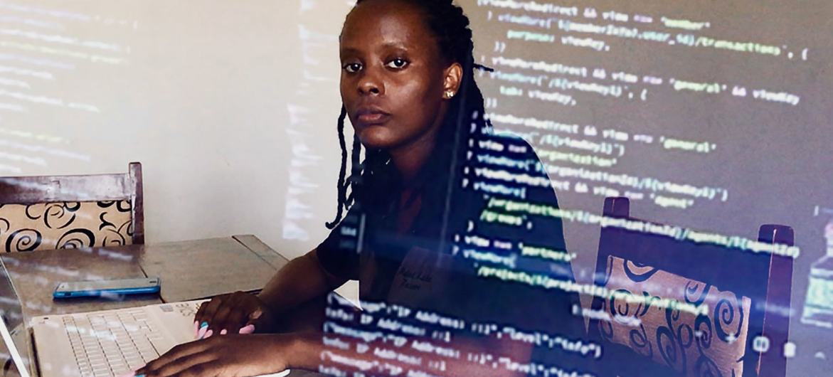 A coder in Kigali, Rwanda designs apps to encourage savings and financial independence.