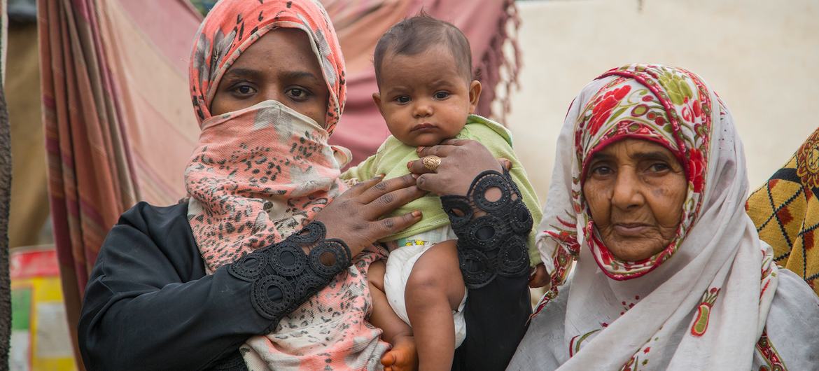 Plus du trois-quart des personnes déplacées au Yémen sont des femmes et des enfants.