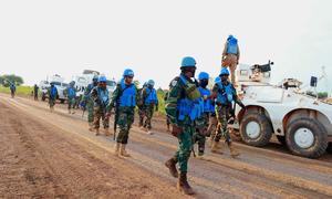 UN peacekeepers patrol Abyei. (file)