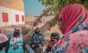 Women in Sudan get together to discuss peace and human rights..