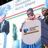 यूएन शान्तिरक्षा के प्रमुख जियाँ पियर लैक्रोआ, घाना मेंं 2023 के मंत्रीस्तरीय सम्मेलन को सम्बोधित करते हुए.