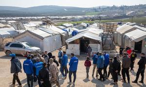 UNHCR staff are supporting returning refugees and internally displaced people in rural Aleppo, Syria. 