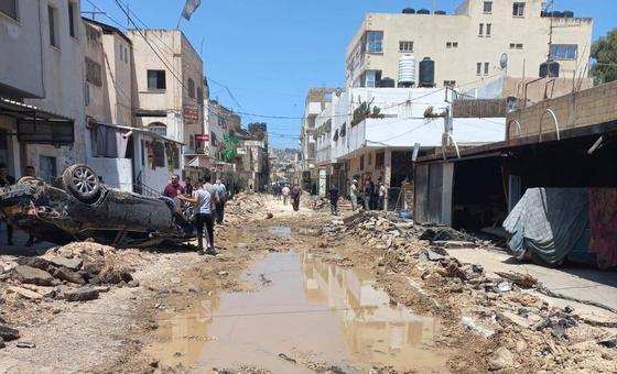 UN and partners visit severely damaged Jenin Refugee Camp