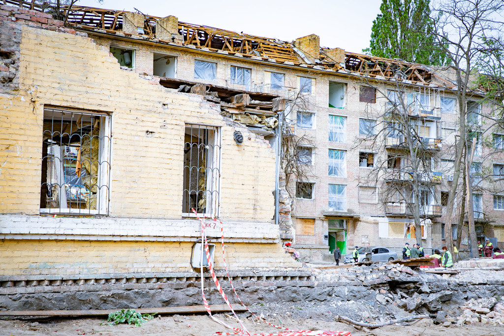 Разрушенные дома в Киеве (архив).