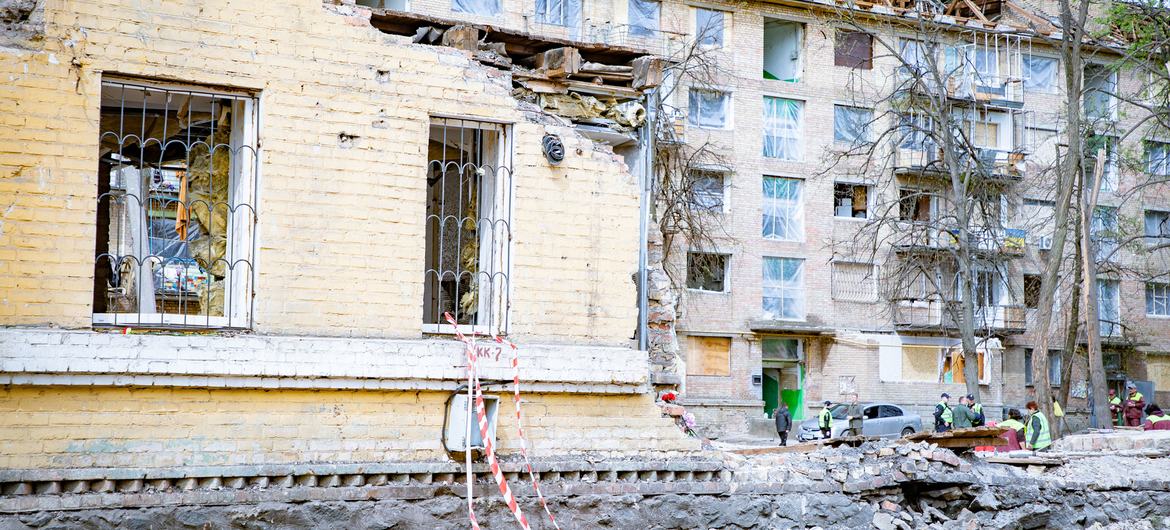 Разрушенные дома в Киеве (архив).