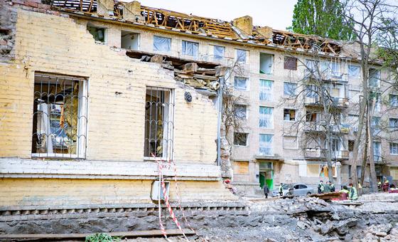 Разрушенные дома в Киеве (архив).