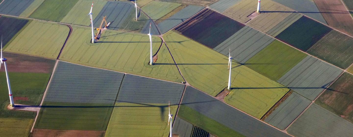 Wind turbines generate energy in Germany. 