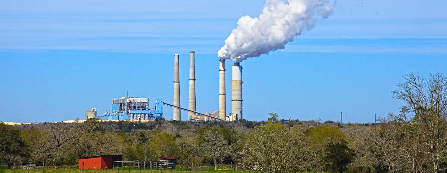 A coal power plant in Texas, USA.