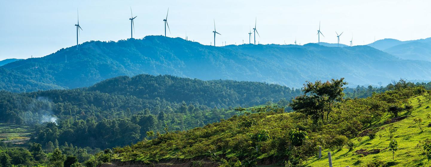 A wind farm in Quang Tri province, Viet Nam.
