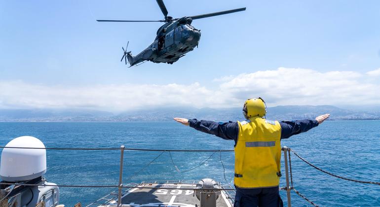 UNIFIL's Maritime Task Force operates in Lebanese waters.