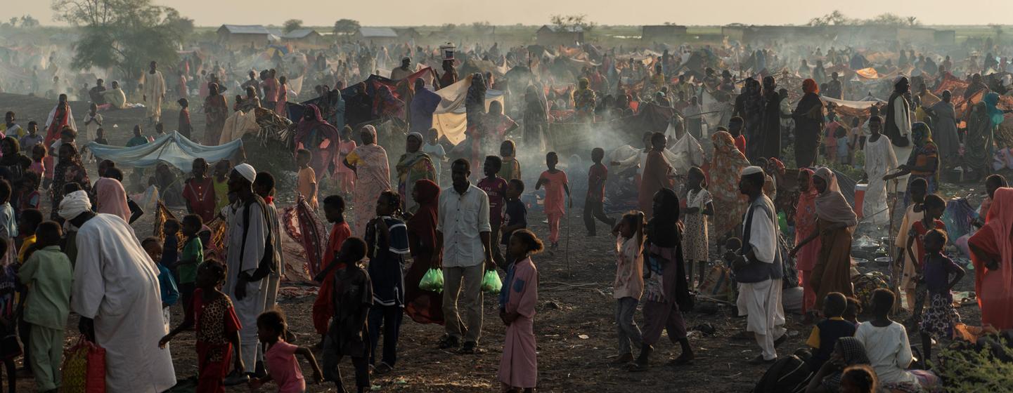 Des personnes déplacées arrivent au Sud-Soudan en provenance du Soudan par le poste frontière de Joda.