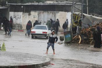 Cold and rainy weather has made some shelters in Gaza uninhabitable.