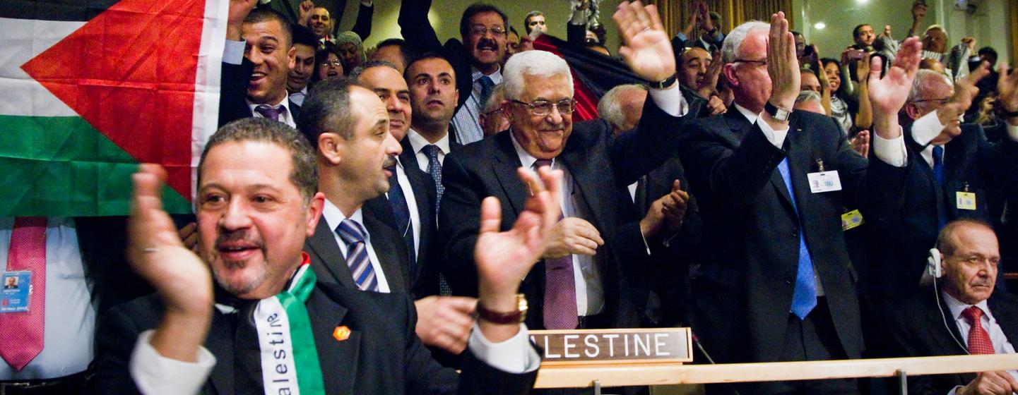  यूएन महासभा ने 2012 में एक प्रस्ताव पारित करके फ़लस्तीन को ग़ैर सदस्य पर्यवेक्षक राष्ट्र का दर्जा दिया. (फ़ाइल)