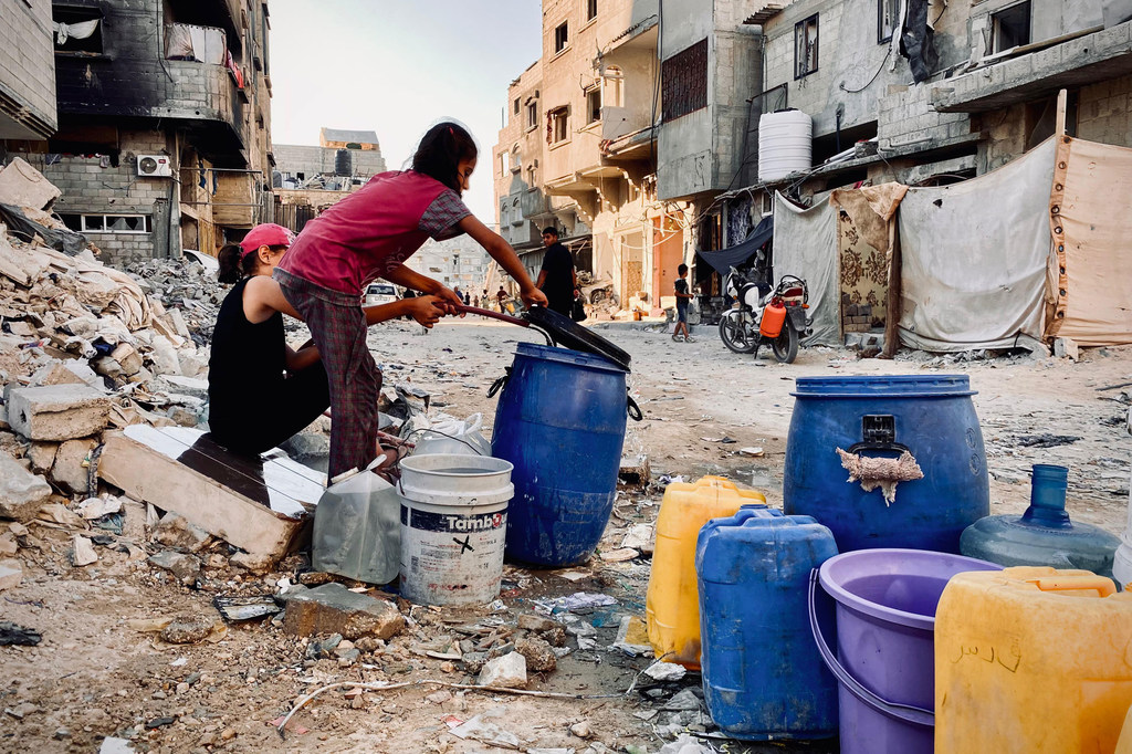 L’accès à l’eau potable reste un défi à Gaza. L’accès à l’eau potable reste un défi à Gaza.