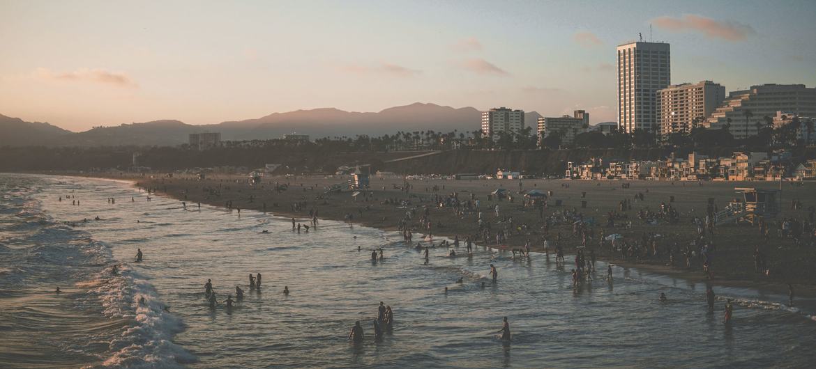 Santa Monica Pier in California, USA.