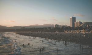 Santa Monica Pier in California, USA.