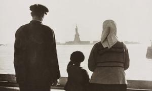 The Statue of Liberty seen from Ellis Island.