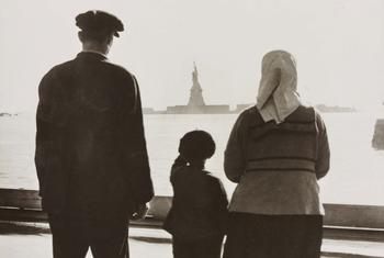 The Statue of Liberty seen from Ellis Island.