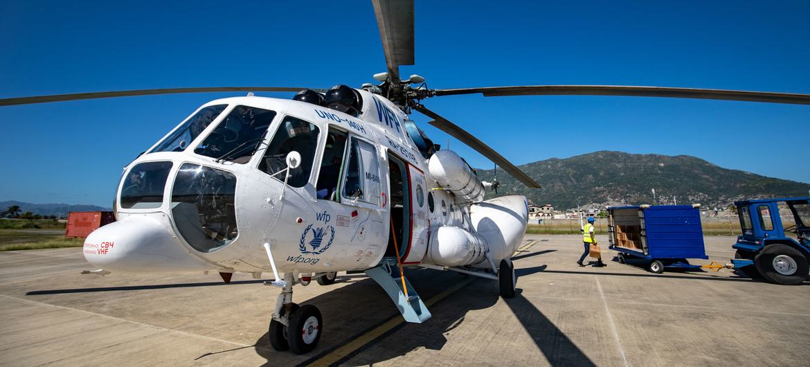 UNHAS flies helicopters to the inaccessible parts of Haiti.