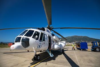 UNHAS flies helicopters to the inaccessible parts of Haiti.