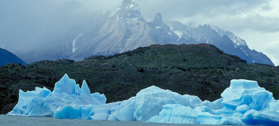 Glaciers are retreating due to climate change including in Chile (pictured).