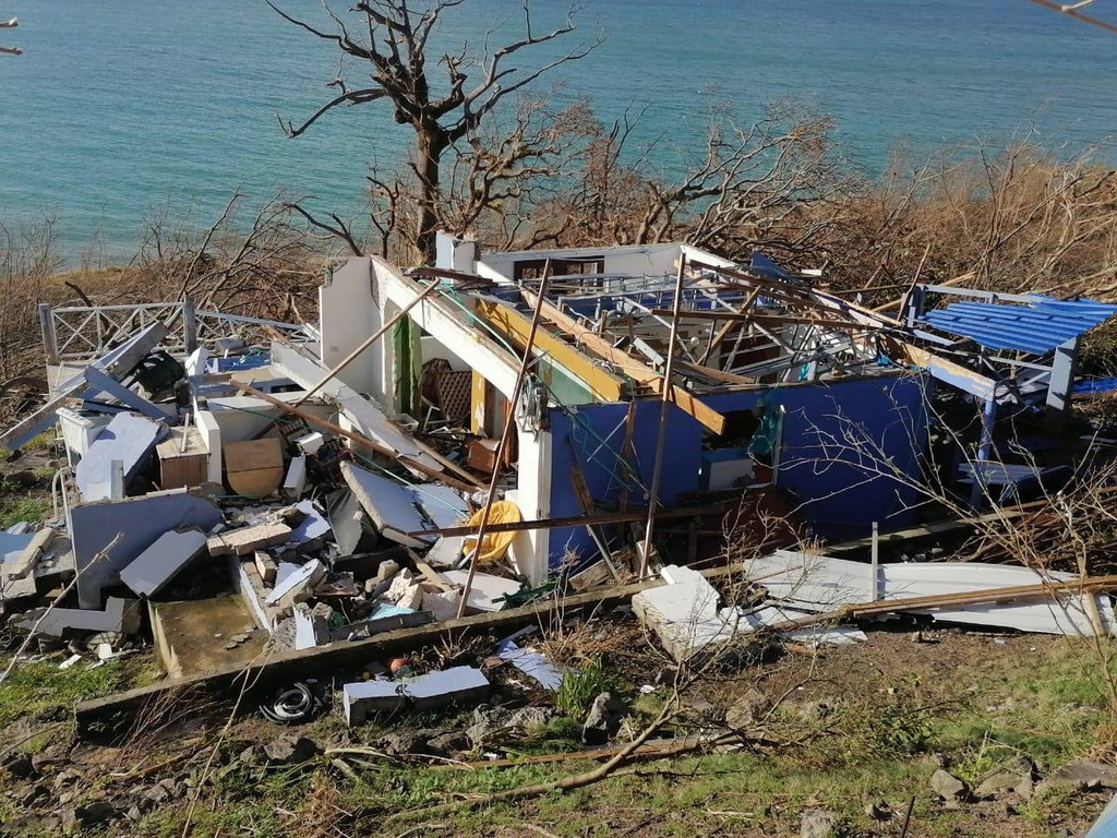 La casa de Marcela Cano quedó completamente destruida por el huracán.