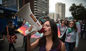 Manifestación contra la violencia de género en Ecuador. Foto de archivo.