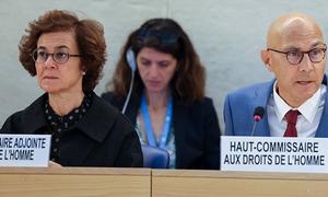 Volker Türk, United Nations High Commissioner for Human Rights, addresses the 57th session of the Human Rights Council in Geneva.