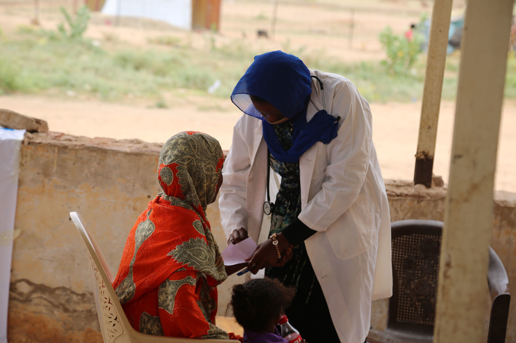 Midwives and other healthcare professionals at Khartoum Maternity Hospital, Sudan.