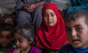Families displaced by conflict are living in Haj Ali camp for displaced people in northern Iraq.