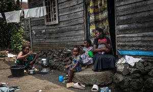  A family in Goma, capital of North Kivu province in the Democratic Republic of the Congo (file, March 2025)