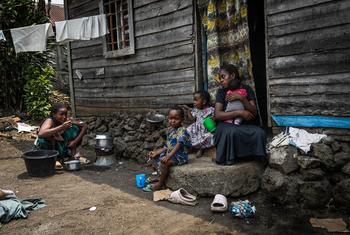  A family in Goma, capital of North Kivu province in the Democratic Republic of the Congo (file, March 2025)