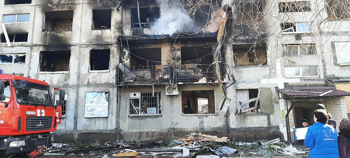 The Donetsk region of Ukraine has been heavily bombed during the war. The Donetsk region of Ukraine has been heavily bombed during the war.