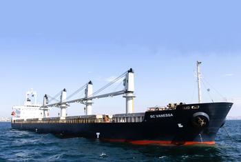  سفينة تابعة لبرنامج الأغذية العالمي تنتظر التفتيش من قبل مركز التنسيق المشترك في بحر مرمرة (هذه السفينة تحمل القمح من أوكرانيا إلى أفغانستان).