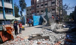 Schools-turned-shelters run by the UN agency for Palestine refugees, UNRWA, have suffered serious damage in strikes in the last week.