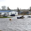 Extreme weather has caused flooding in  Taholah, Washington State.