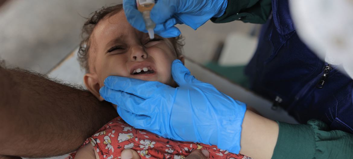 UN agencies and partners launched a campaign in September to deliver polio vaccines to 640,000 children throughout Gaza.