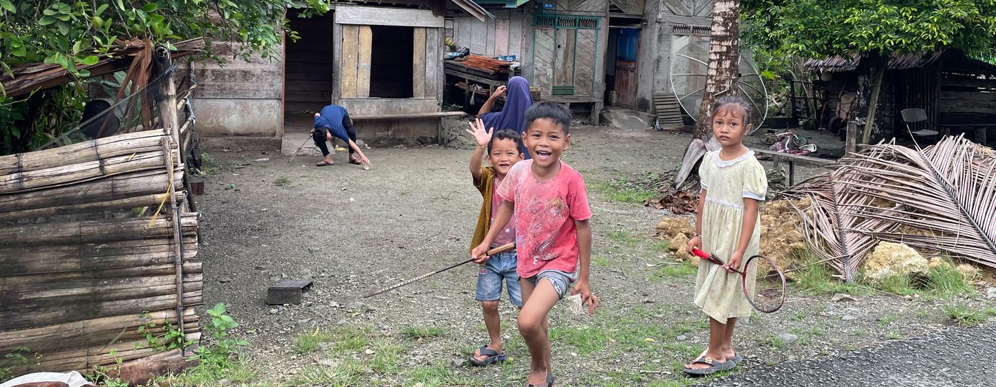 Children in Indonesia learn about disaster preparedness through traditional songs.