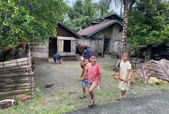 Children in Indonesia learn about disaster preparedness through traditional songs.