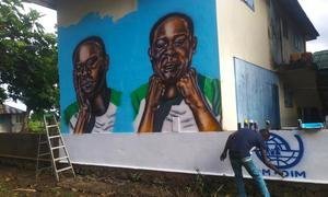 Murals have been painted in Haiti, in key migrant departure points warning of the dangers at sea.