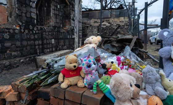 Destroyed home in Kharkiv, Ukraine (Feb 2024)