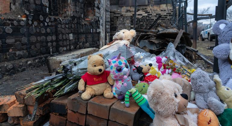 Разрушения в Харькове, Украина.