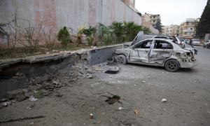 Aftermath of shelling in Aleppo (file)