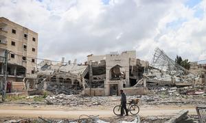 Large parts of Gaza are in ruins after months of Israeli military offensive.