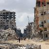 Des bâtiments détruits à Khan Younis, à Gaza, sont devenus largement inhabitables.
