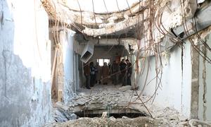 Parts of northern Syria, including Idleb (pictured) show the impact of 14 years of civil war.