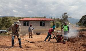 Members of the Tierra Grata in northern Colombia continue to build their community.