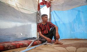The ongoing war in Gaza has displaced more than 1.9 million people, many who seek shelter in makeshift tents.