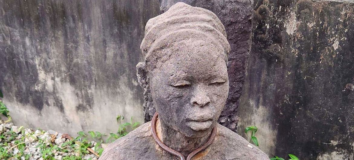 Monumento de conmemoración de la esclavitud. Stone Town, Zanzíbar, Tanzania