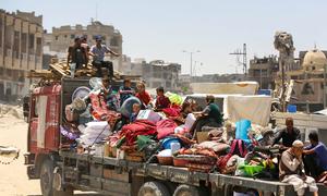 Families in Gaza continue to be forced to find safer places to shelter. 